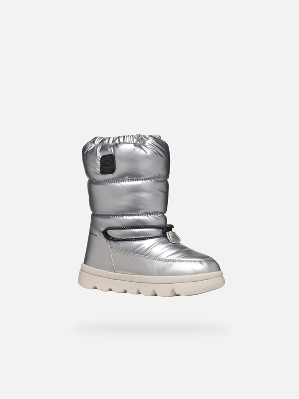 Geox Srebrna dekliška zimska obutev Geox Willabooa