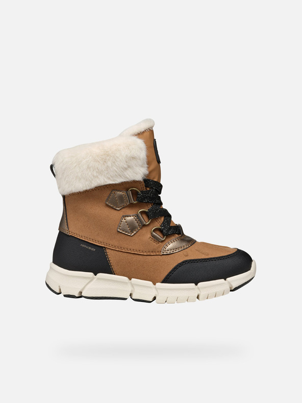 Geox Svetlo rjavi dekliški gležnjarji Geox Flexyper AB