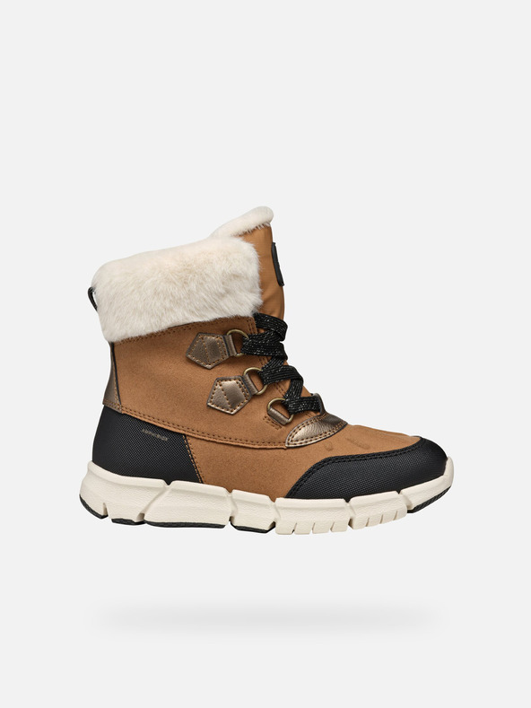 Geox Svetlo rjavi dekliški gležnjarji Geox Flexyper AB