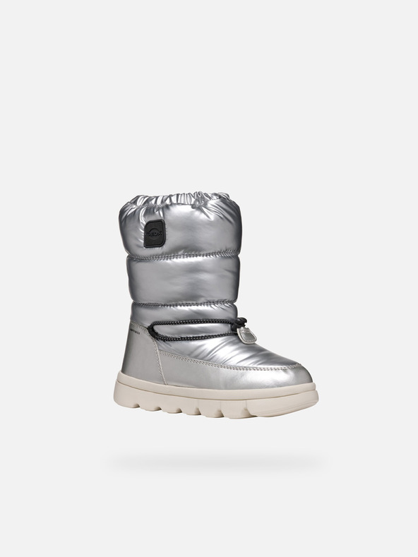 Geox Srebrna dekliška zimska obutev Geox Willabooa