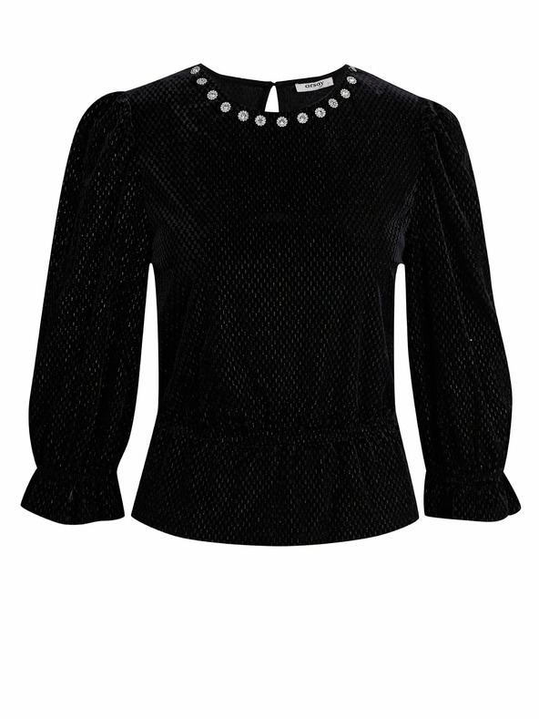 Orsay Črna žametna bluza ORSAY