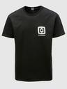 Horsefeathers Črna moška majica s kratkimi rokavi Horsefeathers Mini s potiskanim logotipom
