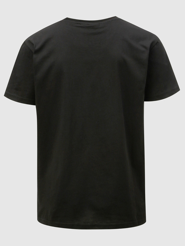 Horsefeathers Črna moška majica s kratkimi rokavi Horsefeathers Mini s potiskanim logotipom