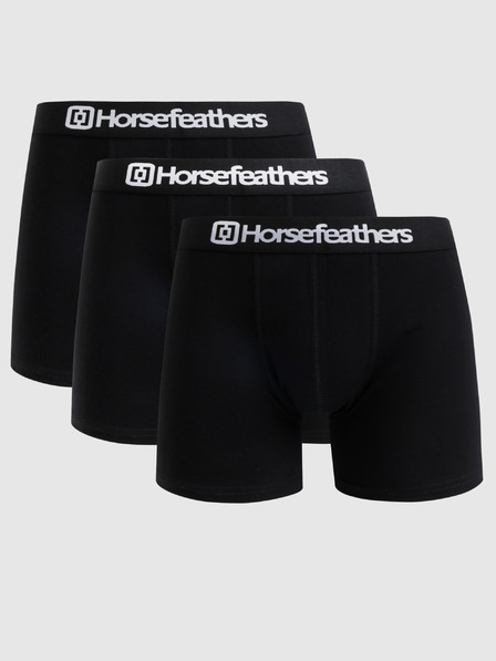 Horsefeathers Komplet treh boksaric Horsefeathers Dynasty v črni barvi