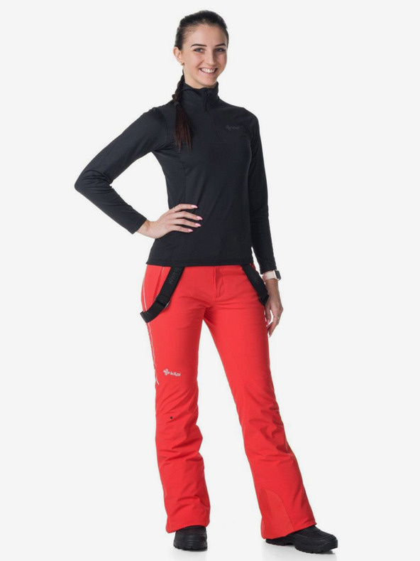 Kilpi Ženska termalna majica v bordo barvi s pokončnim ovratnikom KILPI WILLIE