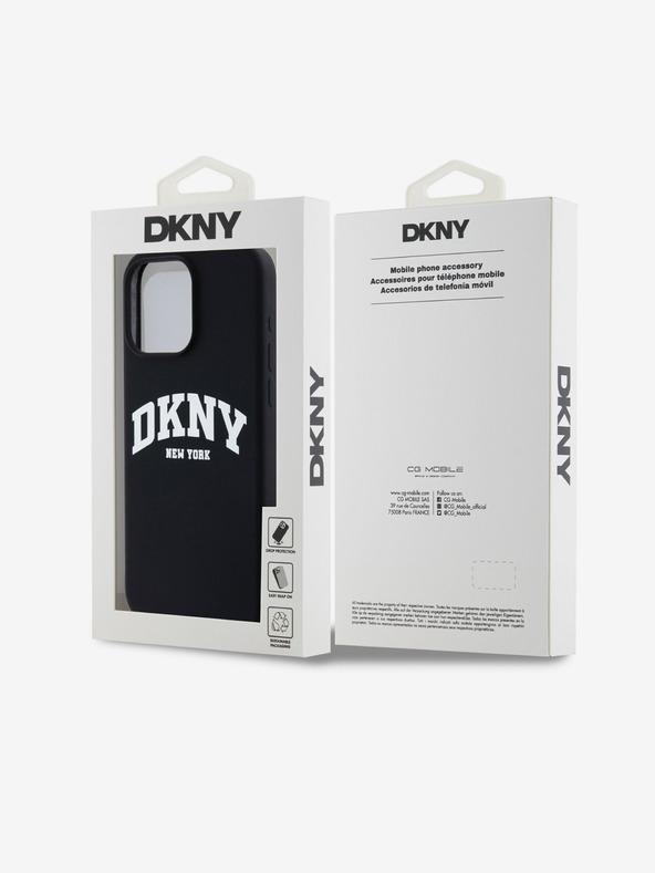 DKNY Liquid Silicone Arch Logo MagSafe Back Cover za iPhone 14 Pro Black DKNY
