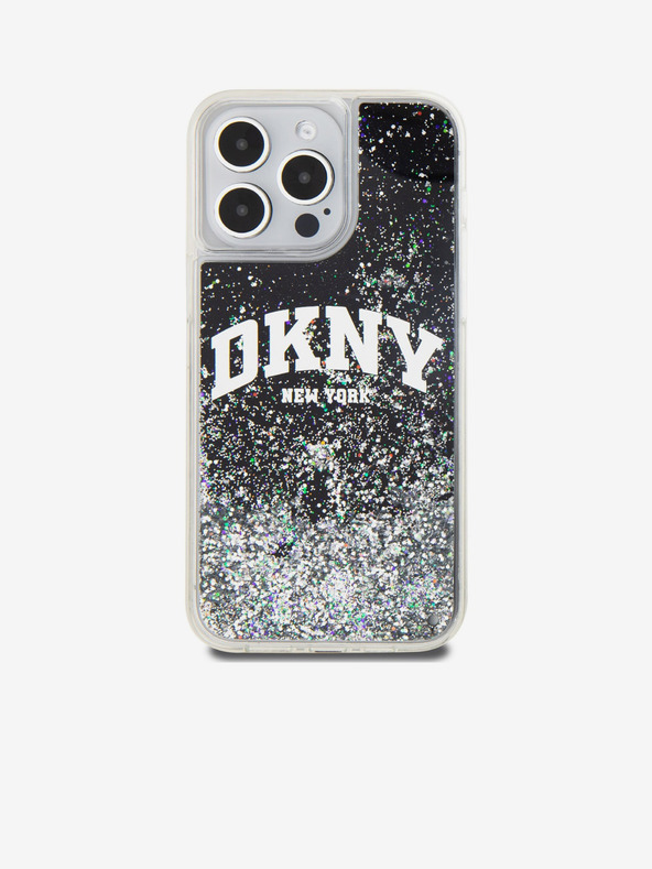 DKNY Liquid Glitter Arch Logo Back Cover za iPhone 13 Pro Max Black DKNY