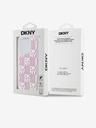 DKNY Tekoča bleščica s šahiranim vzorcem hrbtnega ovitka za iPhone 15 Pro Pink DKNY