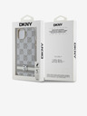 DKNY PU Usnje s kvačkanim vzorcem in črto na hrbtni strani za iPhone 14 Beige DKNY