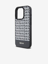 DKNY PU Usnje Repeat Pattern Bottom Stripe MagSafe Back Cover za iPhone 15 Pro Max Black DKNY
