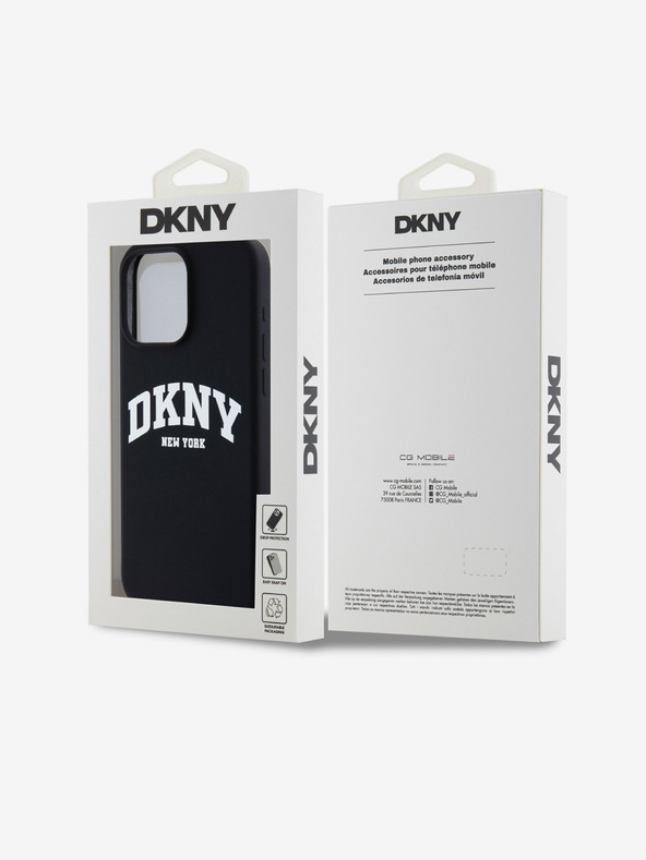 DKNY Tekoči silikonski logotip Arch MagSafe za iPhone 14 Pro Max Black DKNY