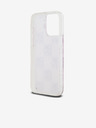 DKNY Tekoči bleščice šahiran vzorec hrbtnega ovitka za iPhone 15 Pro Max roza DKNY