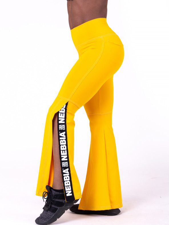 Nebbia Rumene ženske hlače z razporkom Nebbia