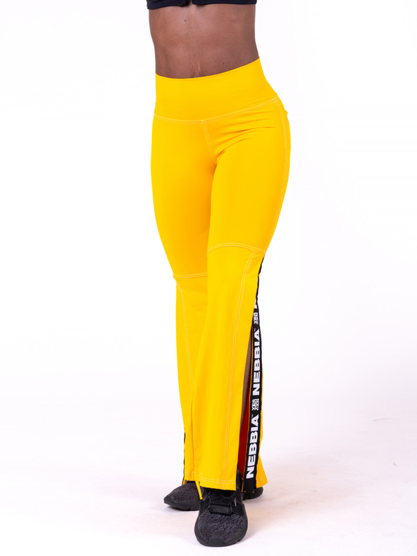 Nebbia Rumene ženske hlače z razporkom Nebbia