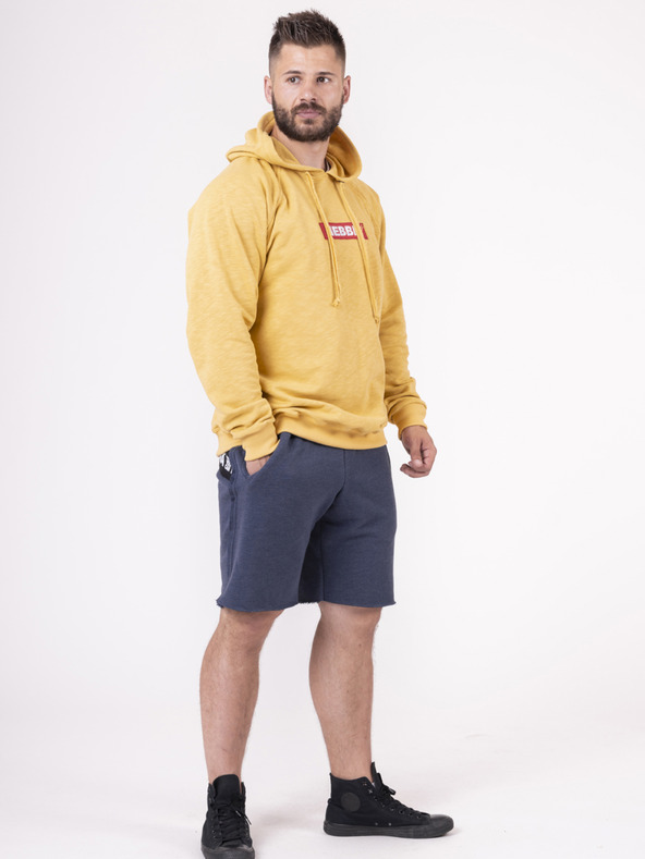 Nebbia Gorčična moška majica s kapuco Nebbia