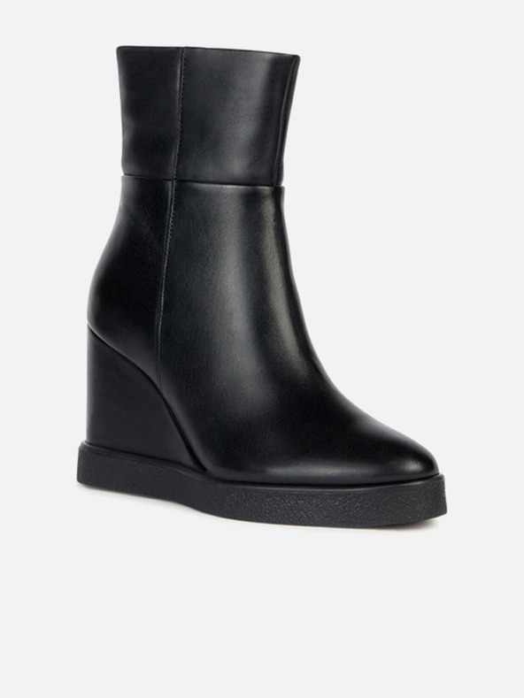 Geox Črni ženski gležnjarji Geox Elidea Wedge