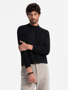 Ombre Clothing Moški pleteni pol rolojaki z viskoznim vzorcem Ombre oblačila