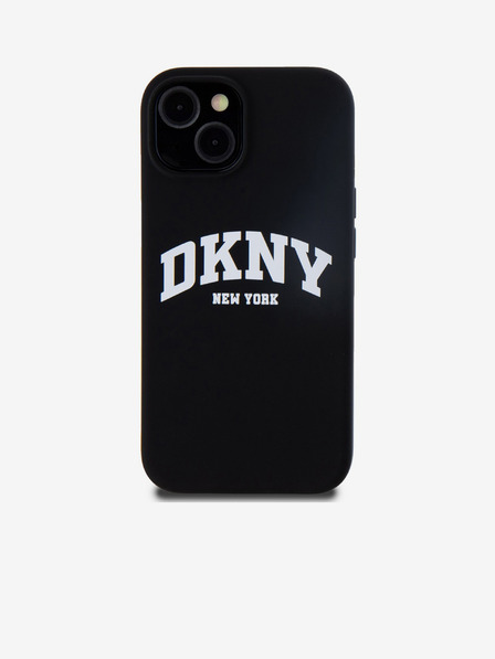 DKNY Tekoči silikonski logotip Arch MagSafe Back Cover za iPhone 14 Black DKNY