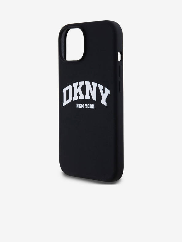 DKNY Tekoči silikonski logotip Arch MagSafe Back Cover za iPhone 14 Black DKNY