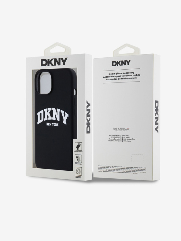 DKNY Tekoči silikonski logotip Arch MagSafe Back Cover za iPhone 14 Black DKNY