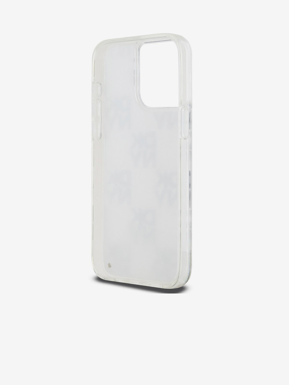 DKNY Tekoče bleščice s kvačkanim vzorcem za iPhone 15 Pro Max Transparent DKNY
