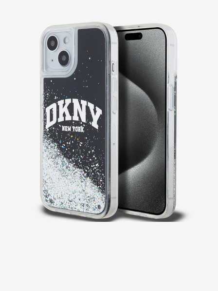 DKNY Liquid Glitter Arch Logo Back Cover za iPhone 15 Black DKNY