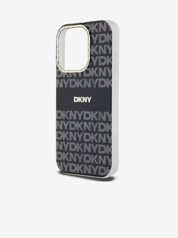 DKNY PC/TPU Repeat Pattern Tonal Stripe Magsafe Back Cover za iPhone 15 Pro Black DKNY