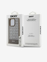 DKNY PU Usnje Repeat Pattern Bottom Stripe MagSafe Back Cover za iPhone 13 Pro Max Brown DKNY