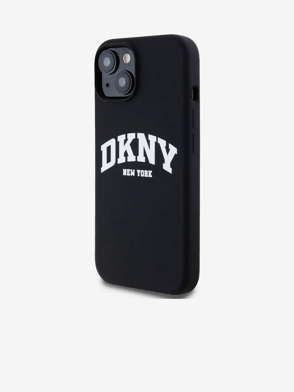 DKNY Tekoči silikonski logotip Arch MagSafe Back Cover za iPhone 13 črn DKNY