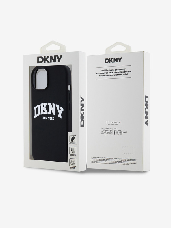 DKNY Tekoči silikonski logotip Arch MagSafe Back Cover za iPhone 13 črn DKNY
