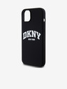 DKNY Tekoči silikonski logotip MagSafe za iPhone 15 Plus črn DKNY