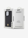 DKNY PU Leather Repeat Pattern Stack Logo Magsafe Back Cover za iPhone 14 Pro Max Black DKNY