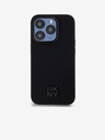DKNY PU Usnje Stack Logo Magsafe hrbtni ovitek za iPhone 15 Pro Black DKNY