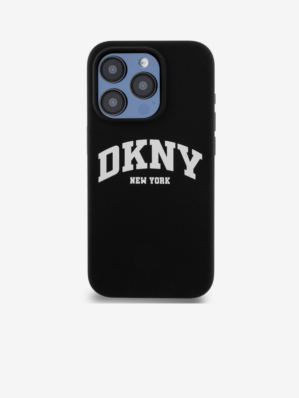 DKNY Tekoči silikonski logotip MagSafe za iPhone 15 Pro črn DKNY