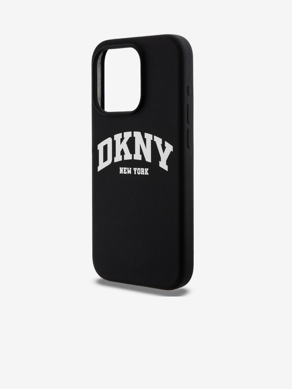 DKNY Tekoči silikonski logotip MagSafe za iPhone 15 Pro črn DKNY