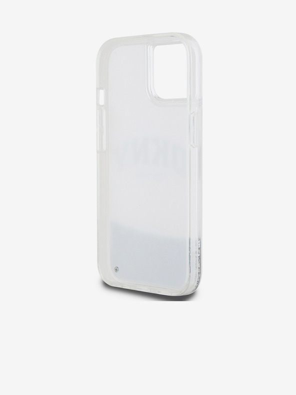 DKNY Liquid Glitter Arch Logo Back Cover za iPhone 15 Transparent DKNY