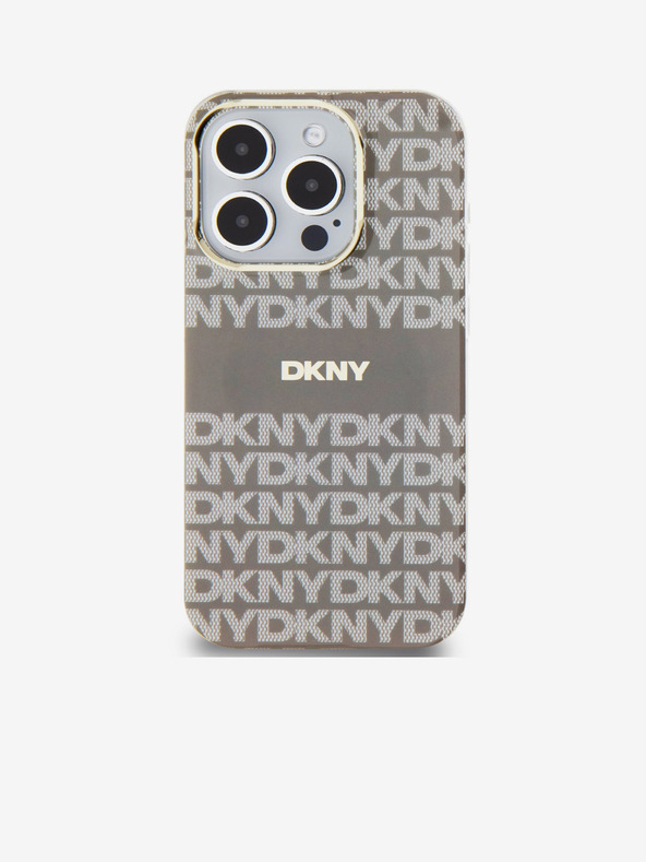 DKNY PC/TPU Repeat Pattern Tonal Stripe Magsafe Back Cover za iPhone 15 Pro Beige DKNY