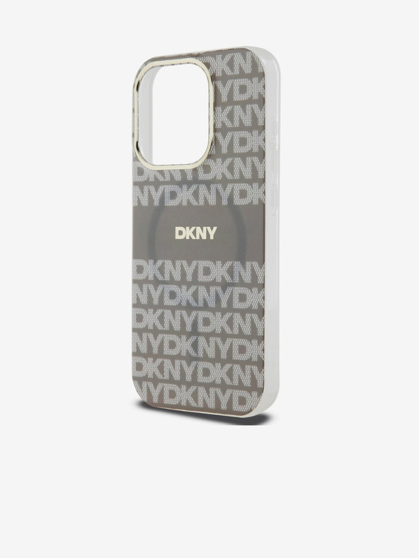 DKNY PC/TPU Repeat Pattern Tonal Stripe Magsafe Back Cover za iPhone 15 Pro Beige DKNY