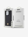 DKNY PU Leather Repeat Pattern Stack Logo Magsafe Back Cover za iPhone 15 Pro Black DKNY