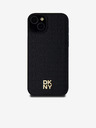 DKNY PU Leather Repeat Pattern Stack Logo Magsafe Back Cover za iPhone 15 Plus Black DKNY