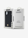 DKNY PU Leather Repeat Pattern Stack Logo Magsafe Back Cover za iPhone 15 Plus Black DKNY