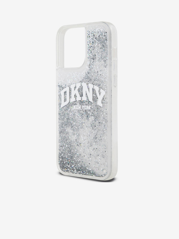 DKNY Liquid Glitter Arch Logo Back Cover za iPhone 15 Pro Max Transparent DKNY