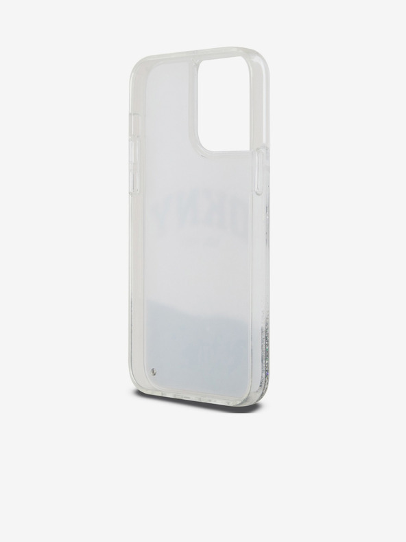DKNY Liquid Glitter Arch Logo Back Cover za iPhone 15 Pro Max Transparent DKNY