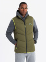 Ombre Clothing Moški prešiti telovnik z neonskimi poudarki Ombre Clothing