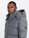 Ombre Clothing Moška dolga topla jakna parka z volno Ombre Oblačila