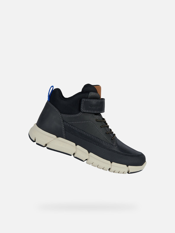 Geox Črni fantovski gležnjarji Geox Flexyper