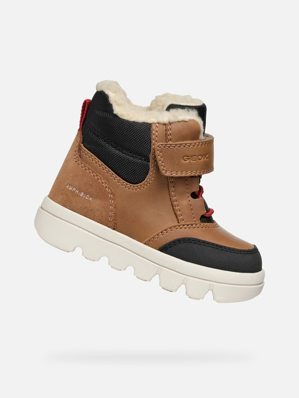 Geox Rjavi deški zimski škornji Geox Willaboo B Ab