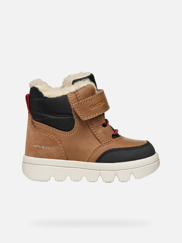 Geox Rjavi deški zimski škornji Geox Willaboo B Ab