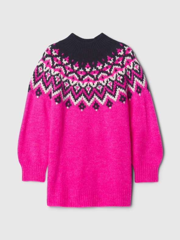 GAP Otroška puloverska obleka Fair Isle GAP