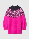 GAP Otroška puloverska obleka Fair Isle GAP